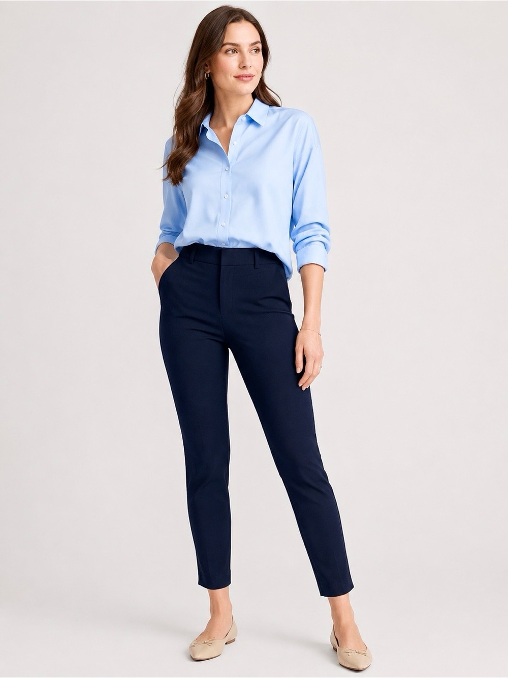 Old Navy High-Rise Pixie Skinny Ankle Pants Size 8 Navy NWT